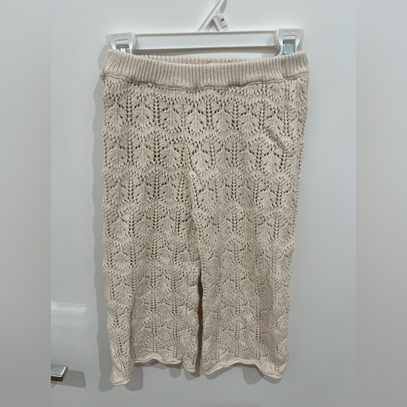 Zara Cream Knit Pants - Picture 1 of 6